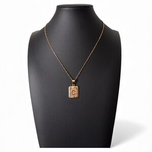 NWOT - Bracha Initial "C" Card Necklace